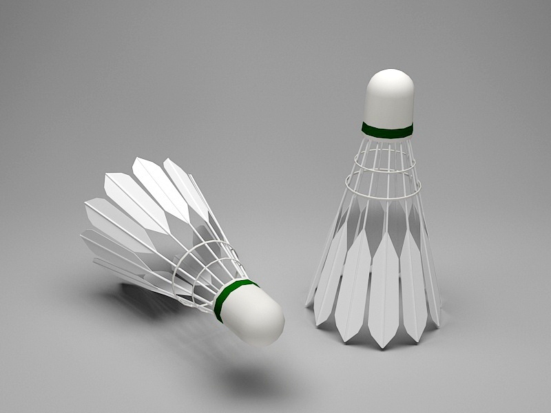 Badminton Birdie 3d rendering