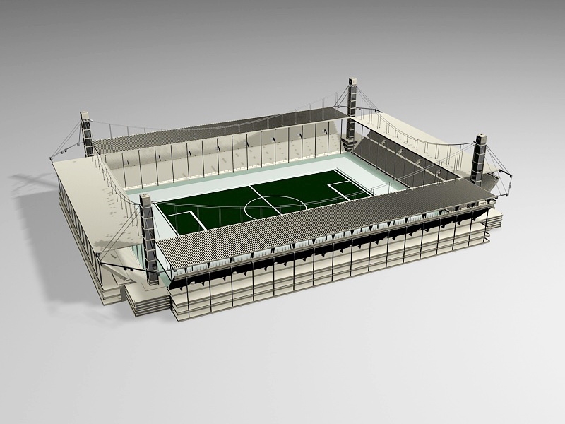 Football Field 3d rendering