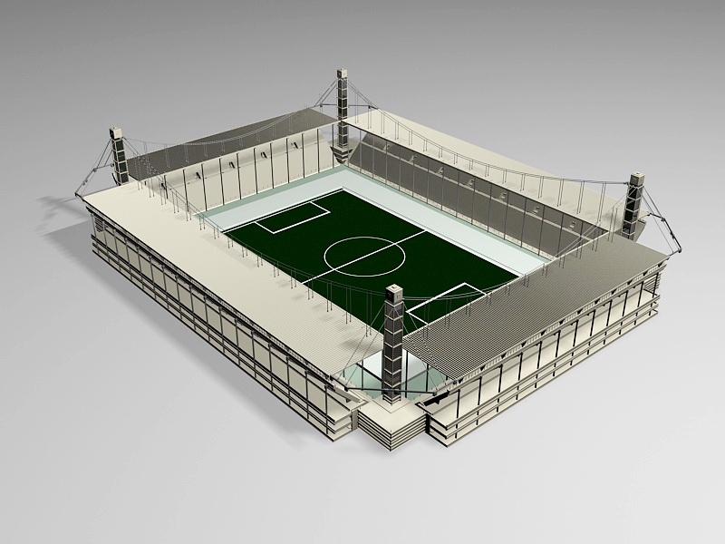 Football Field 3d rendering
