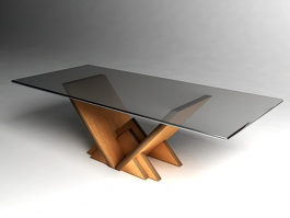 Contemporary Glass Coffee Table 3d model preview
