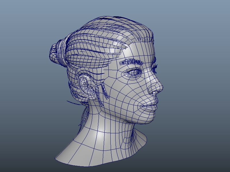 Beauty Female Head 3d rendering