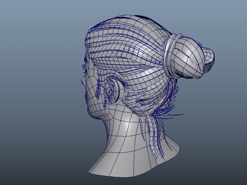 Beauty Female Head 3d rendering
