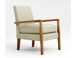 Traditional Wood Accent Chair 3d model preview