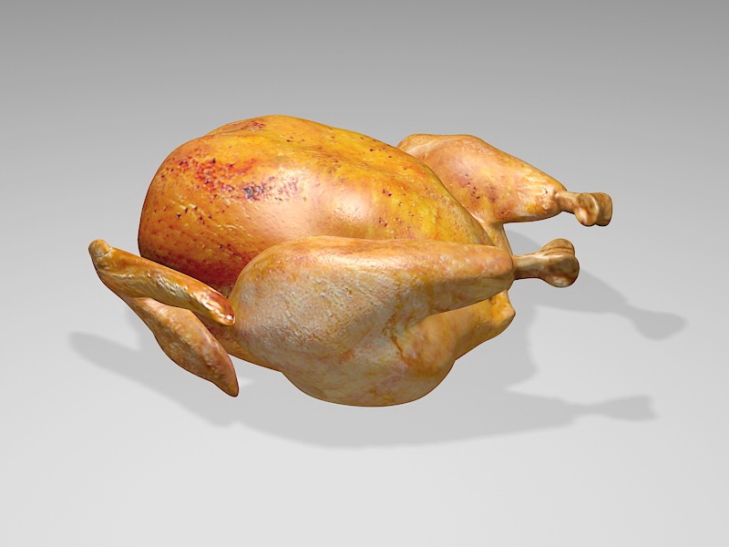Roasted Turkey 3d rendering