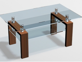 Contemporary Glass Coffee Table 3d preview