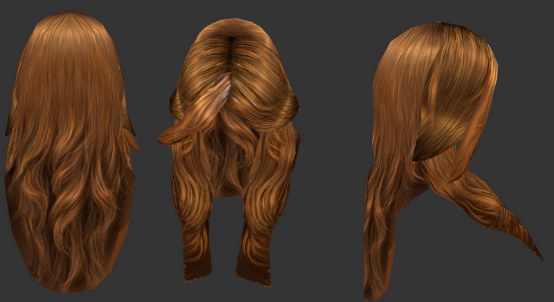 Woman Head with Dark Blonde Hair 3d rendering
