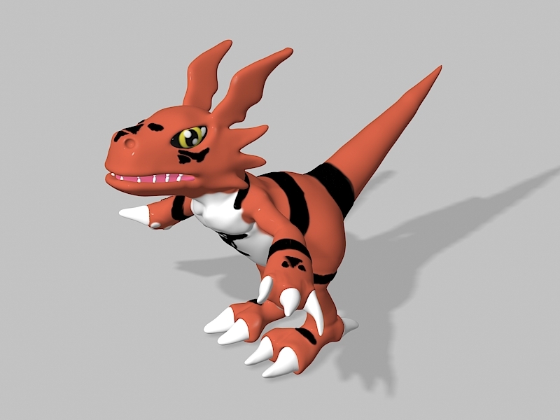Digimon Guilmon 3d rendering