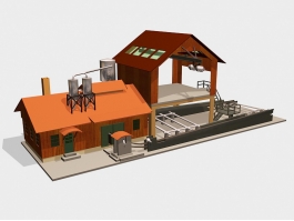 Old Sawmill Building 3d model preview