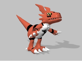 Digimon Guilmon 3d model preview