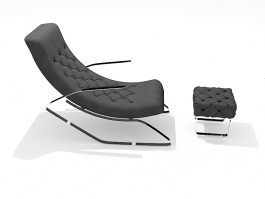 Rocker Recliner Chair with Ottoman 3d preview