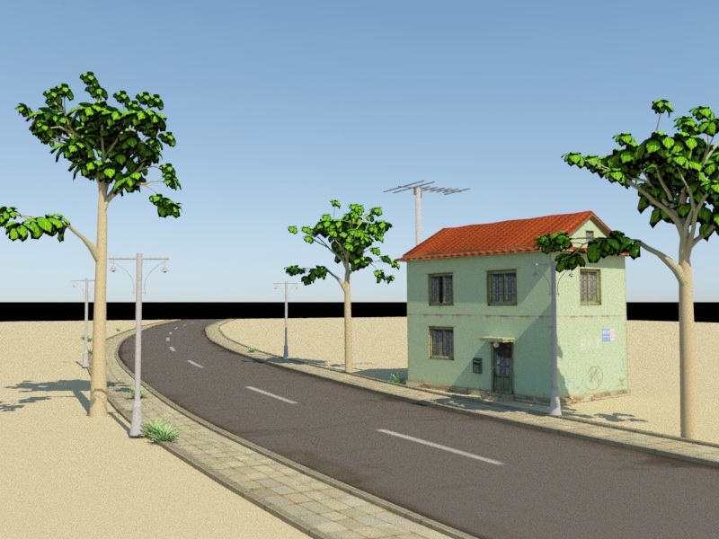 House at The Roadside 3d rendering