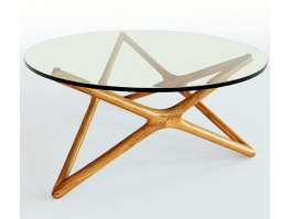 Round Glass Coffee Table 3d preview