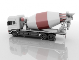 Cement Truck Concrete Mixer 3d model preview