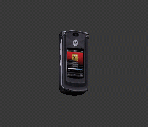 Animated Motorola Razr2 V8 Mobile Phone 3d rendering