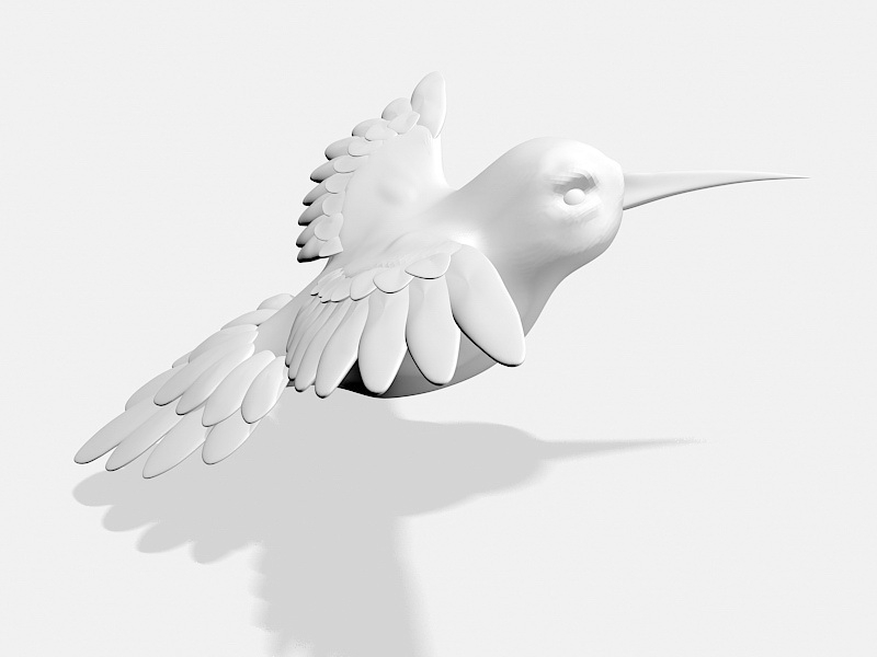 Small Bird Statue 3d rendering