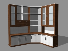 Corner Cupboard 3d model preview