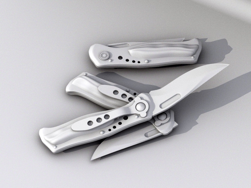 Folding Knives 3d rendering