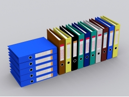 Plastic Document Folders 3d model preview