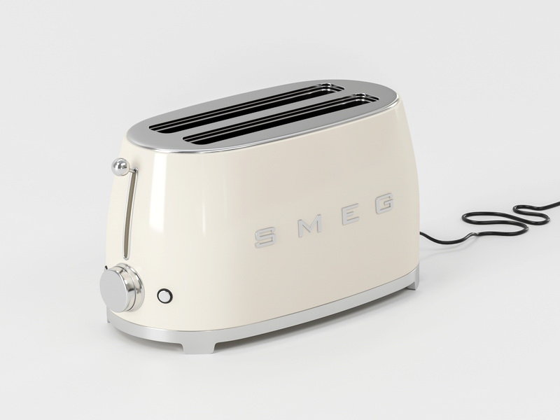 Smeg Toaster 3d rendering