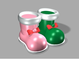 Christmas Boots Decorations 3d preview
