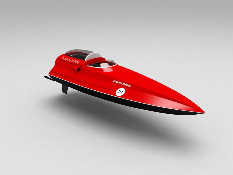 V8 Jet Ski Motorboat 3d rendering