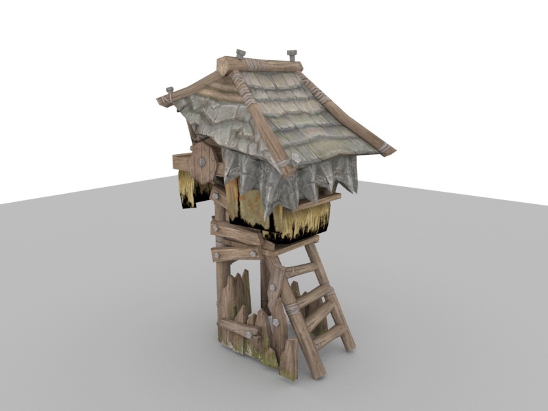 Orc Watchtower 3d rendering