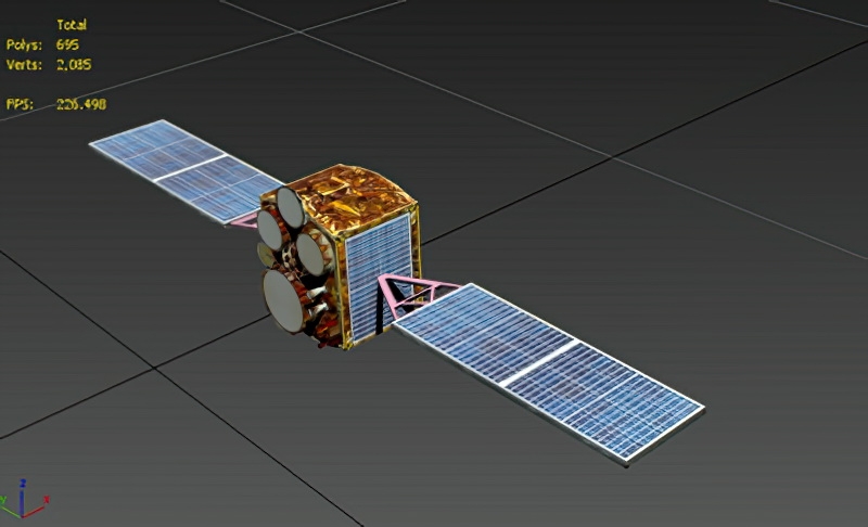 Defense Satellite Communications System 3d rendering
