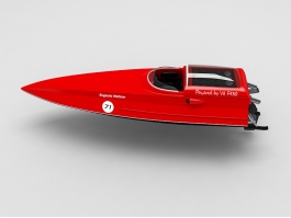 V8 Jet Ski Motorboat 3d model preview