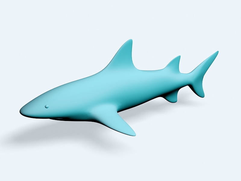 Blue Shark 3d rendering