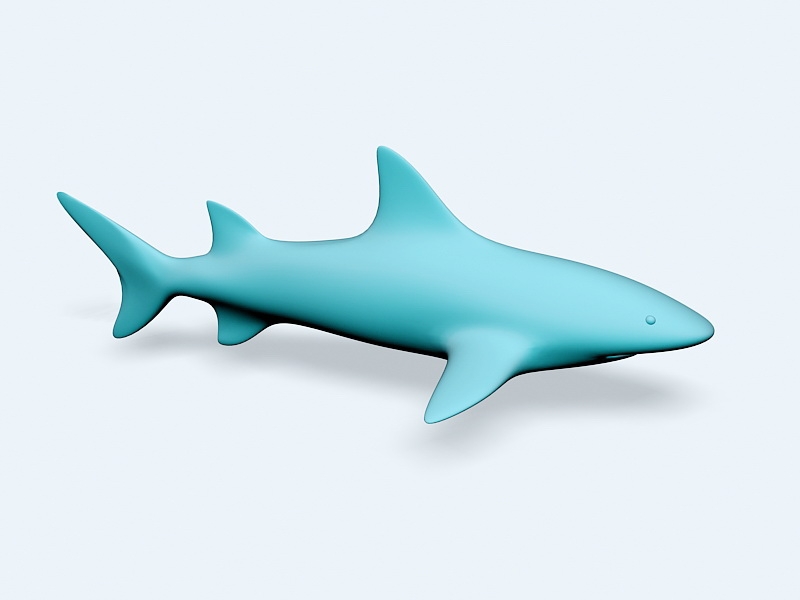 Blue Shark 3d rendering