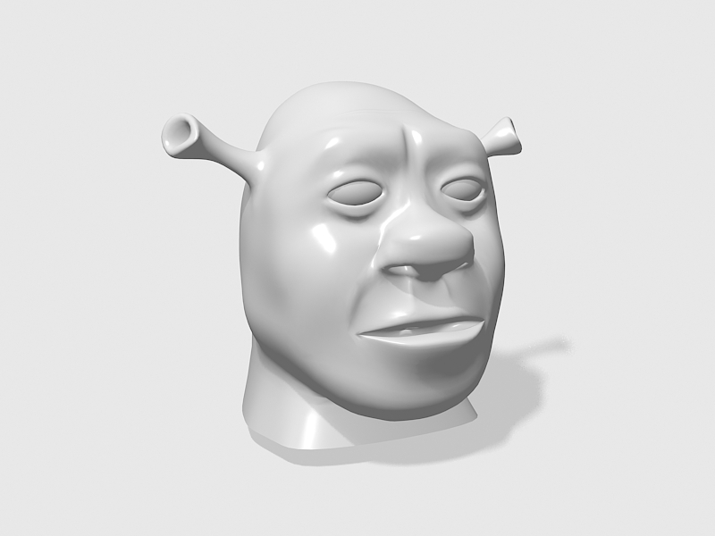 Shrek Head 3d rendering