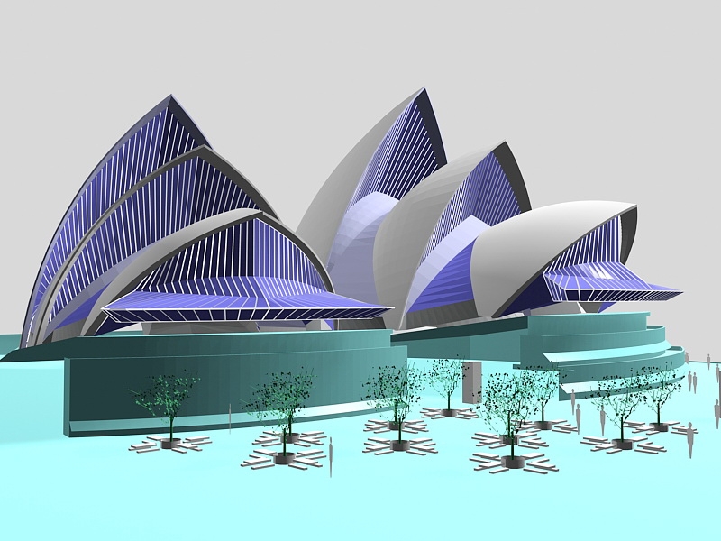 Sydney Opera House 3d rendering