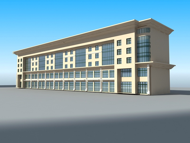 Industrial Office Building Architecture 3d rendering