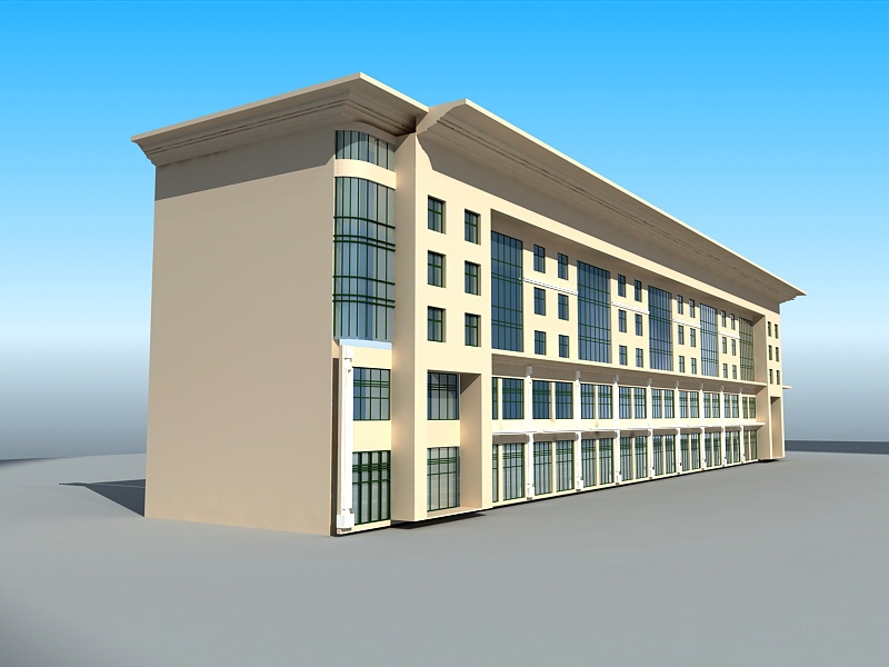 Industrial Office Building Architecture 3d rendering