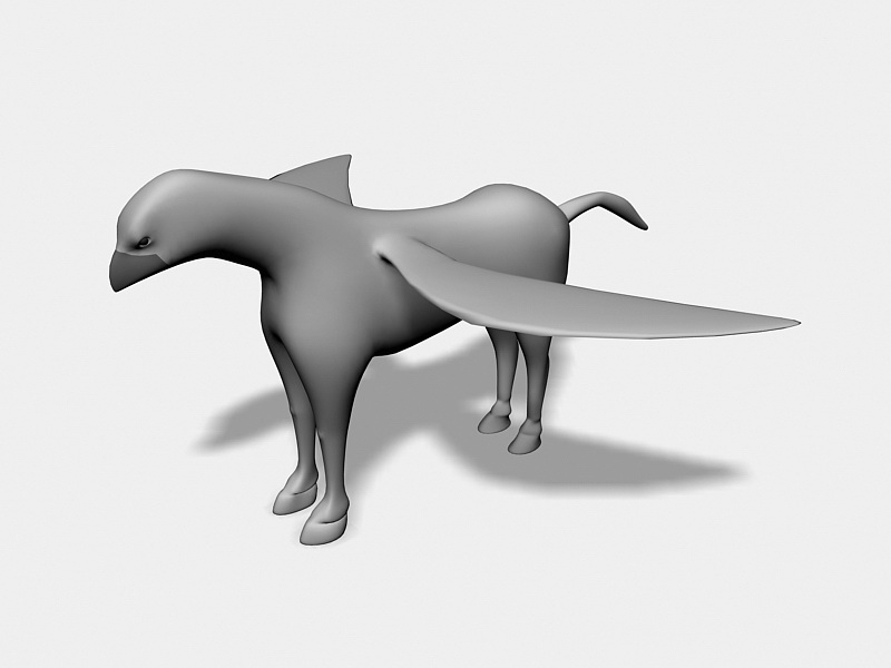 Mythical Hippogriff 3d rendering