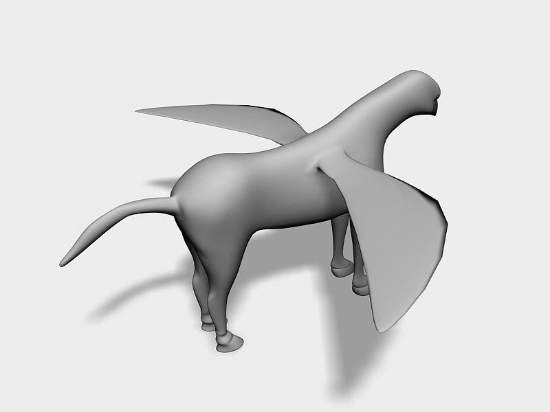 Mythical Hippogriff 3d rendering