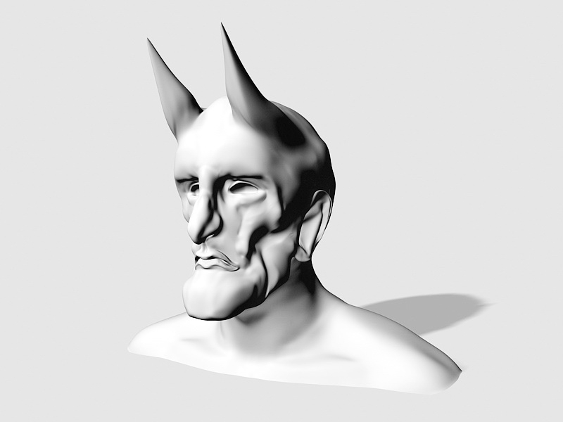 Demon Head 3d rendering