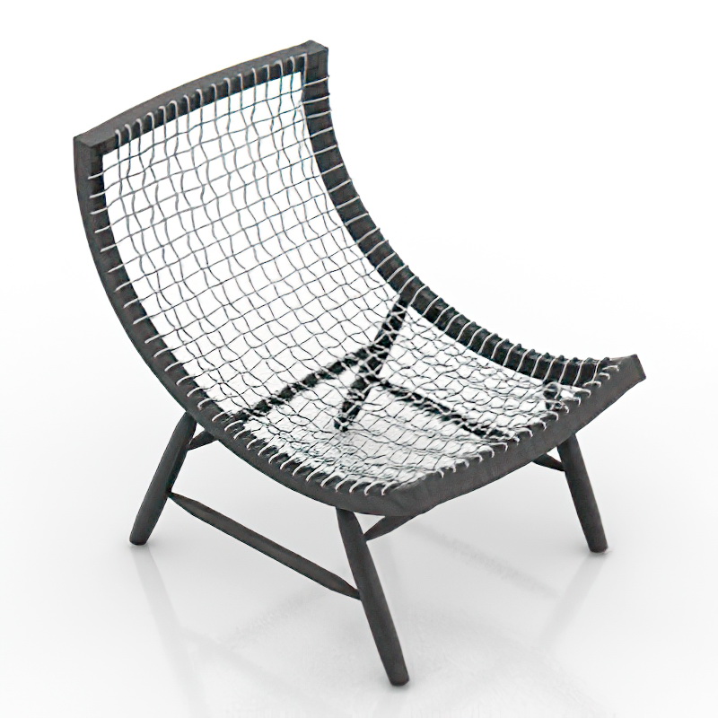 Woven Rope Chair 3d rendering