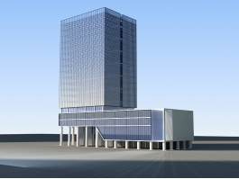 Modern Office Building Exterior 3d preview