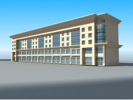 Industrial Office Building Architecture 3d model preview