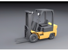 Yellow Warehouse Forklift 3d preview