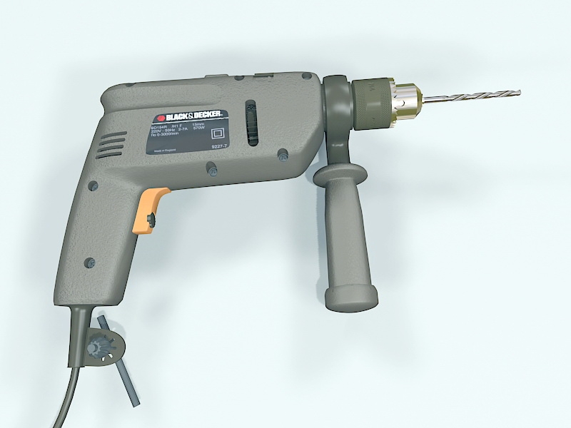Corded Hammer Drill 3d rendering