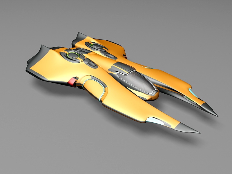 Wraith Raider Starship 3d rendering
