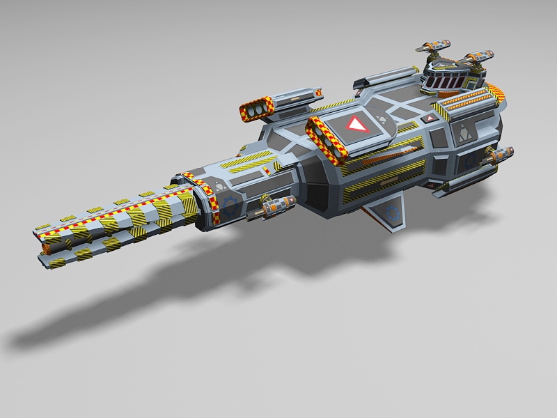 Frigate Spaceship 3d rendering