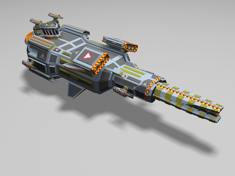 Frigate Spaceship 3d rendering