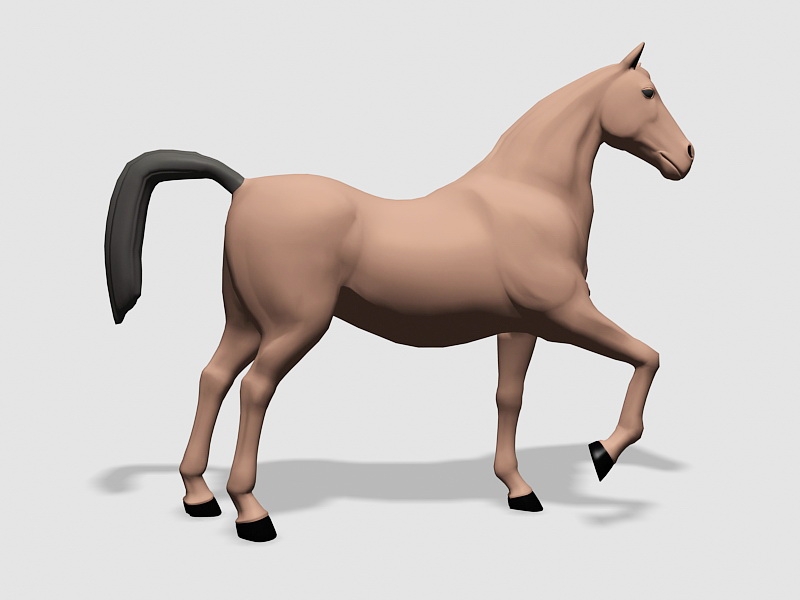 Big Brown Horse 3d rendering