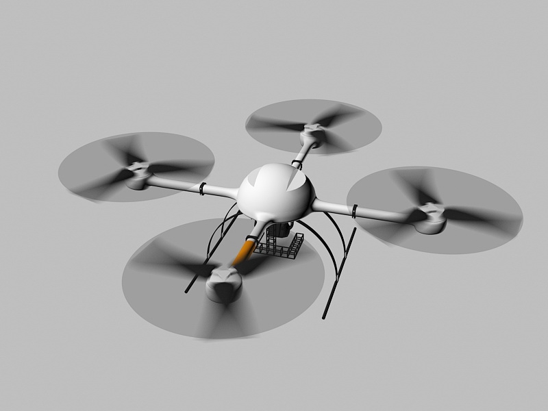 Quadcopter Drone 3d rendering