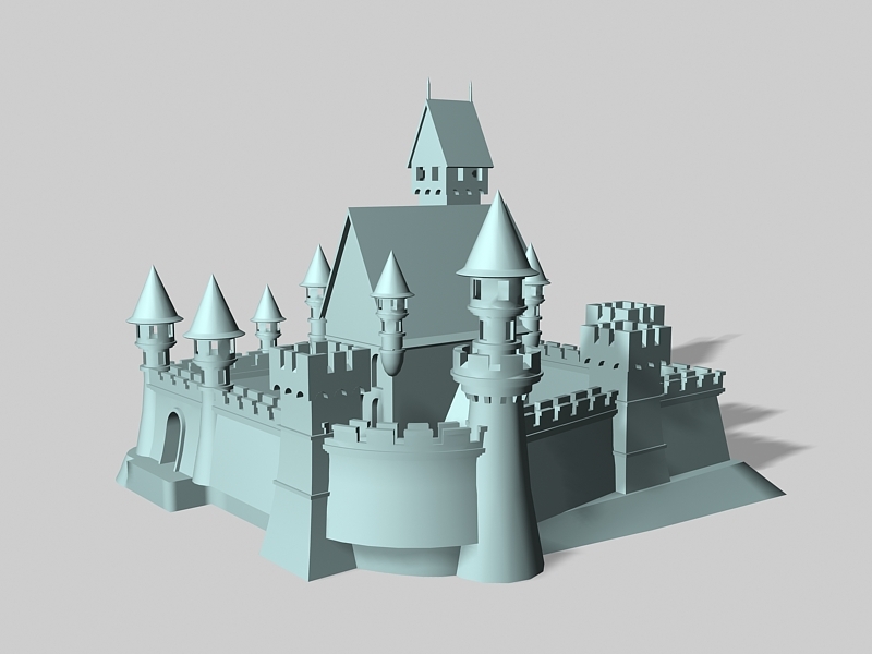 Castle Cartoon 3d rendering