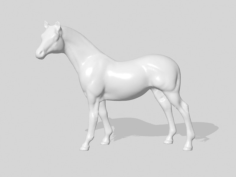 Horse Art Sculpture 3d rendering