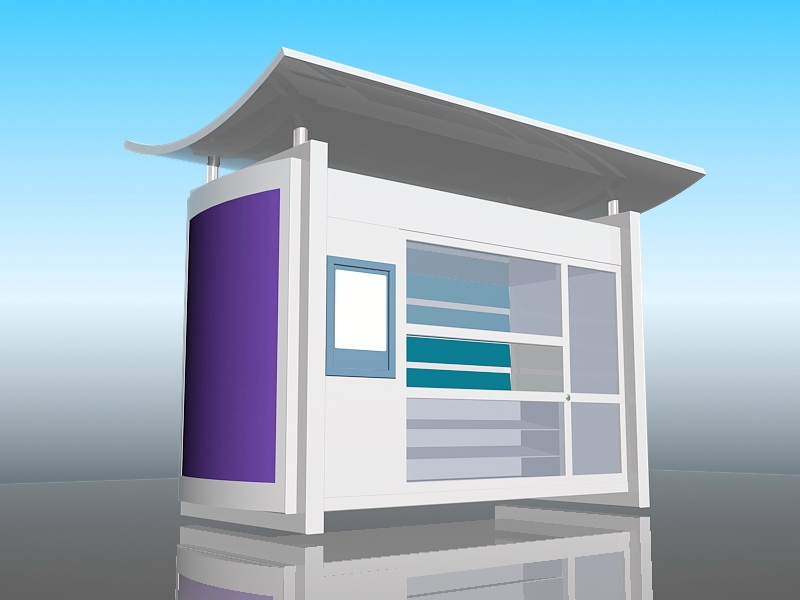 Newsstand Kiosk 3d rendering